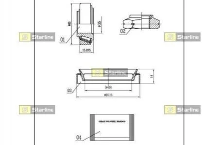 Підшипник колісний для Ford STARLINE LO 00897 фото товару