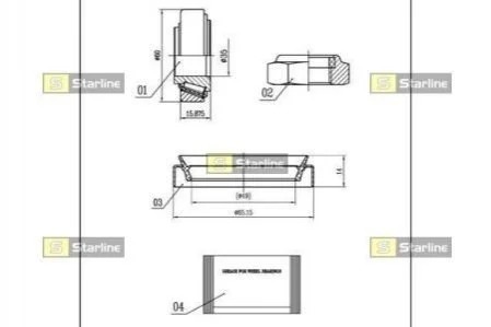 Підшипник колісний для Ford STARLINE LO 00898 фото товару