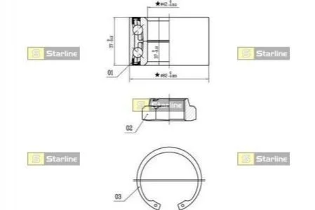 Підшипник колісний для Audi STARLINE LO 00962 фото товару