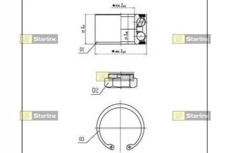 Підшипник колісний для Ford, Citroen, Peugeot STARLINE LO 01306 фото товару