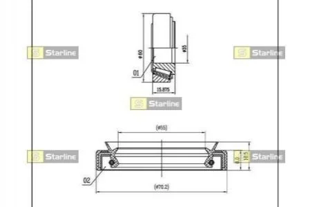 Підшипник колісний для Ford, Audi STARLINE LO 01433 фото товару