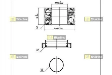 Підшипник колісний для Ford STARLINE LO 01466 фото товару