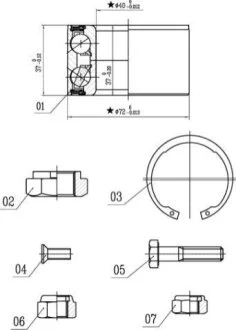 Підшипник колісний для Volkswagen, Seat STARLINE LO 01491 фото товару