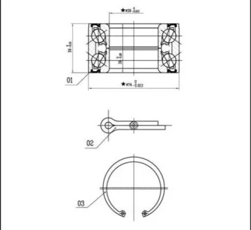Підшипник колісний для Opel, Vauxhall, Chevrolet STARLINE LO 03410 фото товару