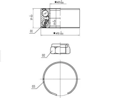 Підшипник колісний для Mercedes, Lada, Renault, Dacia, Nissan STARLINE LO 03596 фото товару
