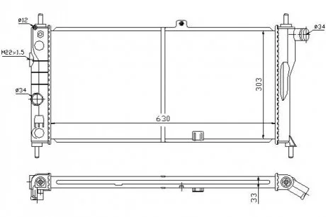Радіатор охолодження для Opel, Vauxhall STARLINE OL2064 фото товару