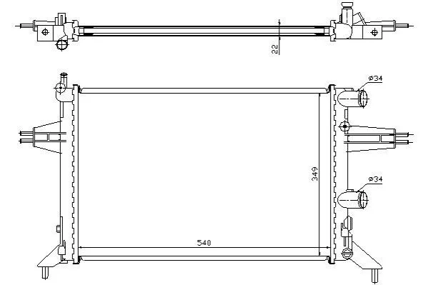 <strong>Радіатор охолодження STARLINE OL2257 (фото 1)</strong>