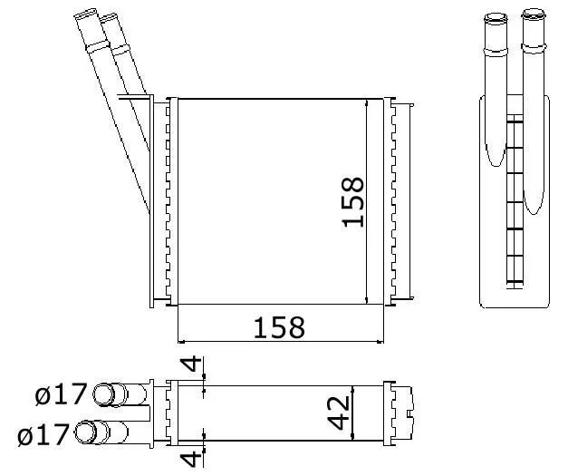 <strong>IZ D-MAX 2002 Радіатор опалення 2.5 STARLINE OL6182 (фото 1)</strong>