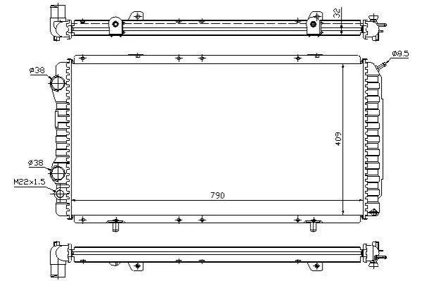<strong>Радіатор охолодження STARLINE PEA2146 (фото 1)</strong>