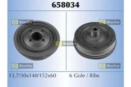 Шків ременя для Ford STARLINE RS 658034 фото товару