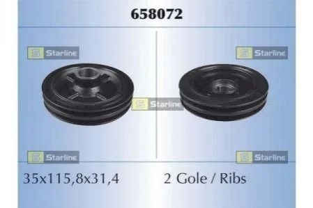 <strong>Шків ременя STARLINE RS 658072 (фото 1)</strong>