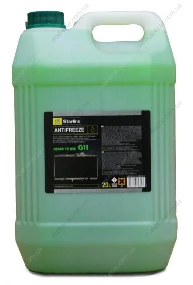 <strong>Антифриз / G11 / готовий до використання / -40°С / зелений / 20л. STARLINE S ANTIFREEZE GREEN20 (фото 1)</strong>