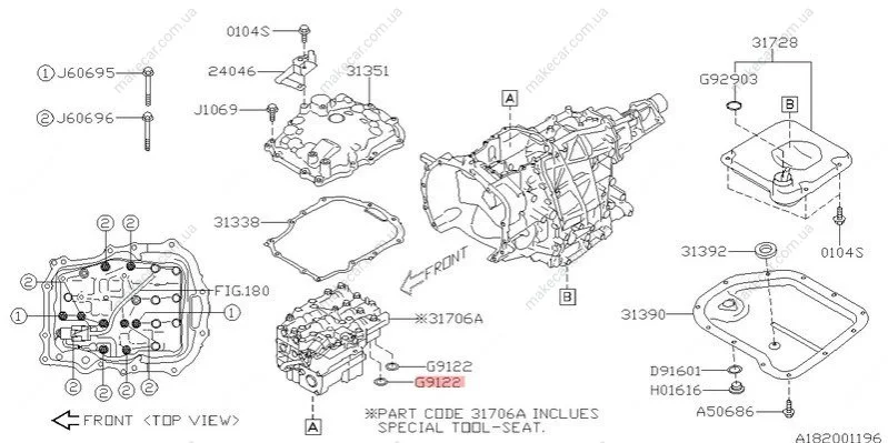 <strong>Кільце ущільнююче гумове SUBARU 806912200 (фото 1)</strong>