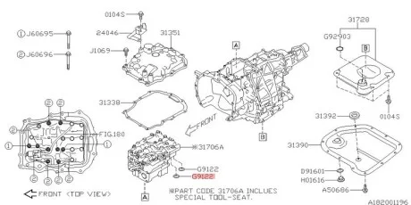 Кільце ущільнююче гумове для SUBARU 806912200 фото товару