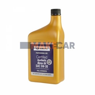 Моторное масло Certified Motor Oil 5W-30 синтетическое 0.95 л SUBARU SOA427V1410