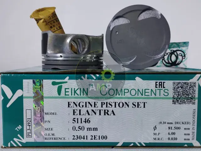 <strong>Поршень ДВЗ 0.50 (4шт.+пальці)) Hyundai 1.8 (G4NB) Elantra (15-), Soul, i40 (11-) TEIKIN 51146-050 (фото 1)</strong>