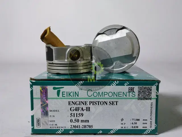 <strong>Поршень ДВЗ 0.5 (4шт.+пальці)) Hyundai Solaris (14-), KIA Rio (11-) (G4FA-II) 1.4 DOHC MPI TEIKIN 51159-050 (фото 1)</strong>