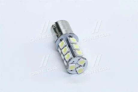 Лампа LED вказівників поворотів і стоп-сигналів (18SMD) BA15S 12V WHITE <> для Fiat, KIA, Opel, Nissan, Mazda TEMPEST Tmp-02S25-12V фото товару