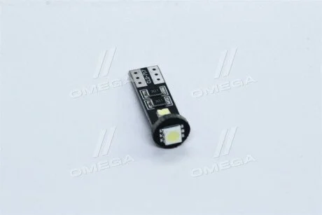Лампа LED б / ц габарит і ПАНЕЛЬ ПРИЛАДІВ T10 доп. 2SMD W5W опір 12V WHITE <> для TEMPEST Tmp-11T10-12V фото товару