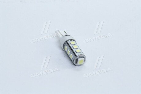 Лампа LED б / ц габарит і панель приладів T10 13SMD W5W 12V WHITE <> TEMPEST Tmp-12T10-12V фото товара