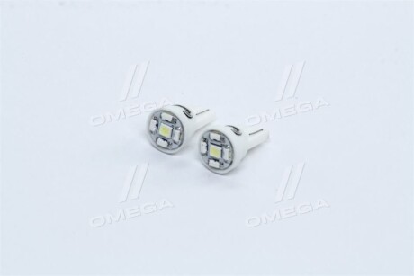 Лампа LED б / ц габарит і панель приладів T10-5SMD W2.1x9.5d 12V WHITE 2шт. блістер <> TEMPEST TP-203T10-12V фото товара