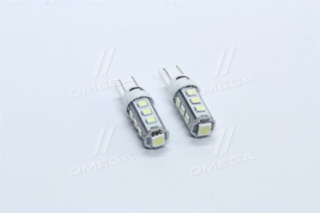 Лампа LED б / ц габарит і панель приладів T10 13SMD W5W 12V WHITE 2шт. блістер <> TEMPEST TP-212T10-12V фото товара