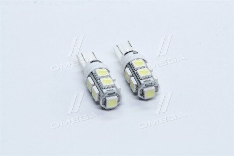 Лампа LED б / ц габарит і панель приладів T10 9SMD W5W 12V WHITE 2шт. блістер <> TEMPEST TP-215T10-12V фото товара