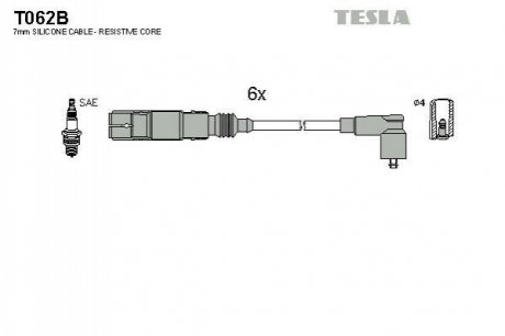 Комплект кабелiв запалювання TESLA T062B