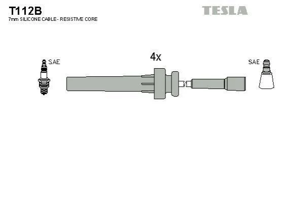 <strong>Кабель запалювання к-кт Chrysler Cruiser 2.0 TESLA T112B (фото 1)</strong>