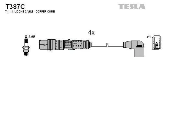 <strong>Провід високовольтні (к-кт) VW POLO IV 1.6i BLATNA TESLA T387C (фото 1)</strong>