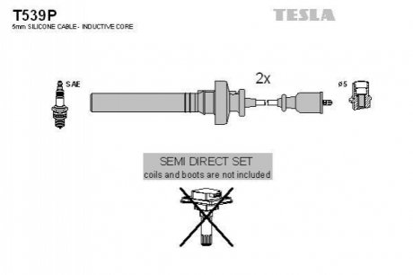 Комплект кабелiв запалювання TESLA T539P