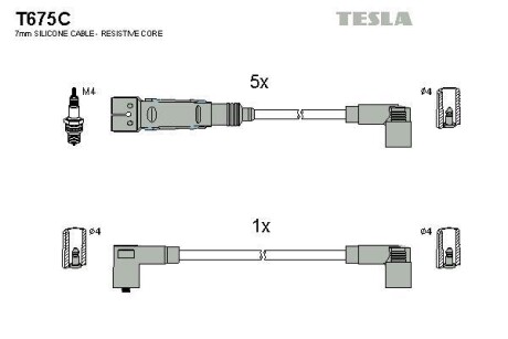 Комплект проводів TESLA T675C фото товара