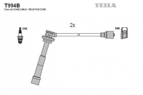 Комплект кабелiв запалювання TESLA T994B