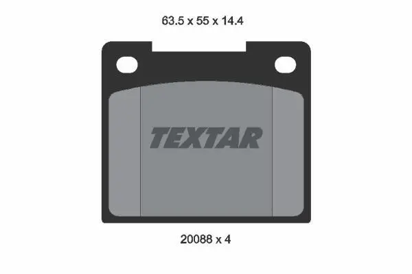 <strong>Комплект гальмівних колодок TEXTAR 2008802 (фото 1)</strong>