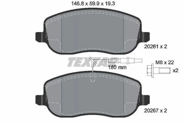 <strong>Гальмівні колодки дискові TEXTAR 2026101 (фото 1)</strong>