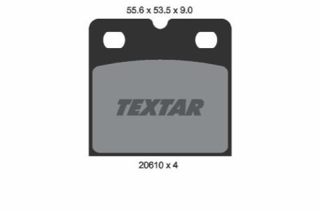 Комплект гальмівних колодок TEXTAR 2061005