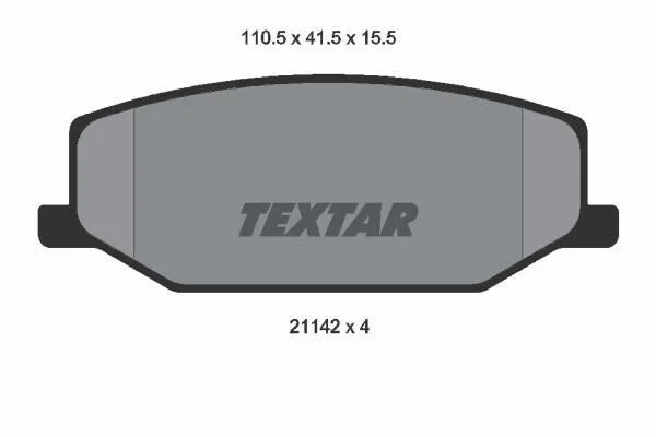 <strong>Гальмівні колодки, дискові TEXTAR 2114202 (фото 1)</strong>