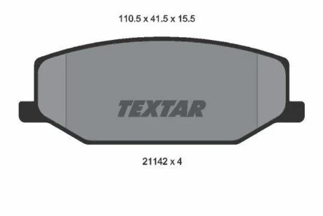 Гальмівні колодки, дискові для TEXTAR 2114202 фото товару