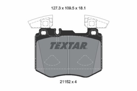 Комплект гальмівних колодок TEXTAR 2115201 (фото 1)