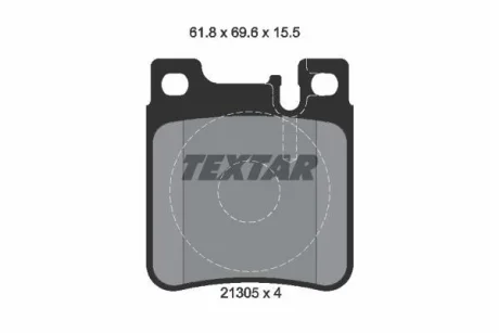 Тормозние колодки дисковие MERCEDES для TEXTAR 2130504 фото товару