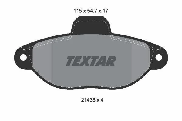 <strong>Гальмівні колодки, дискові TEXTAR 2143602 (фото 1)</strong>