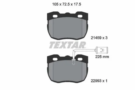 Гальмівні колодки, дискові для Land Rover TEXTAR 2145905 фото товару