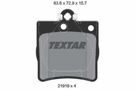 Гальмівні колодки, дискові для TEXTAR 2191903 фото товару
