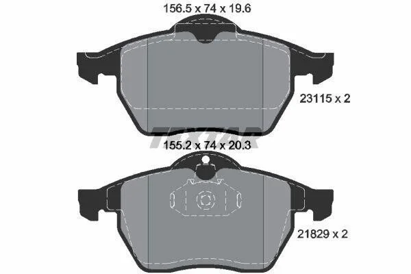 <strong>Гальмівні колодки, дискові TEXTAR 2311502 (фото 1)</strong>