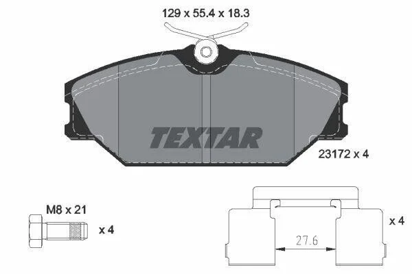 <strong>Гальмівні колодки, дискові TEXTAR 2317203 (фото 1)</strong>