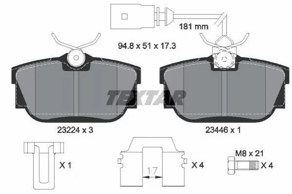<strong>Тормозные колодки дисковые TEXTAR 2322416 (фото 1)</strong>