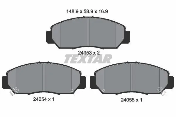 <strong>Гальмівні колодки HONDA Accord/FR-V "F "01>> TEXTAR 2405301 (фото 1)</strong>