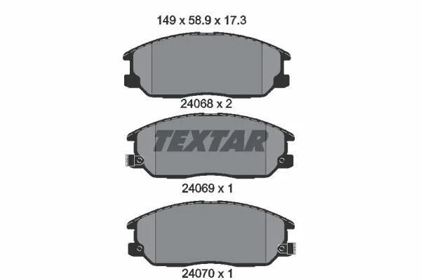 <strong>Гальмівні колодки, дискові TEXTAR 2406801 (фото 1)</strong>