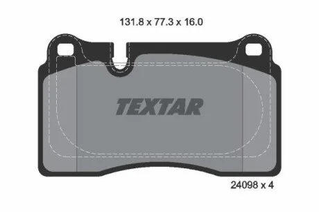 Гальмівні колодки, дискові для TEXTAR 2409803 фото товару