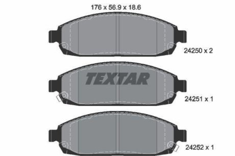 Комплект гальмівних колодок TEXTAR 2425001